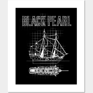 Black Pearl Blueprint Posters and Art